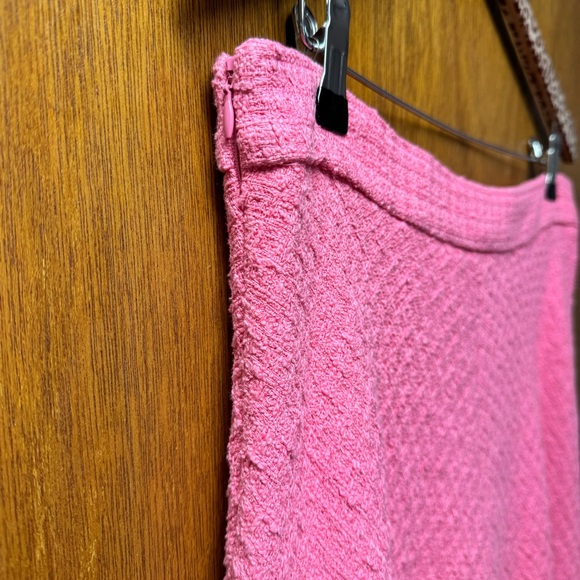 NEW Zara Tweed Textured High Waist Midi Skirt Candy Barbie Long Pink XL NWT - Picture 7 of 15